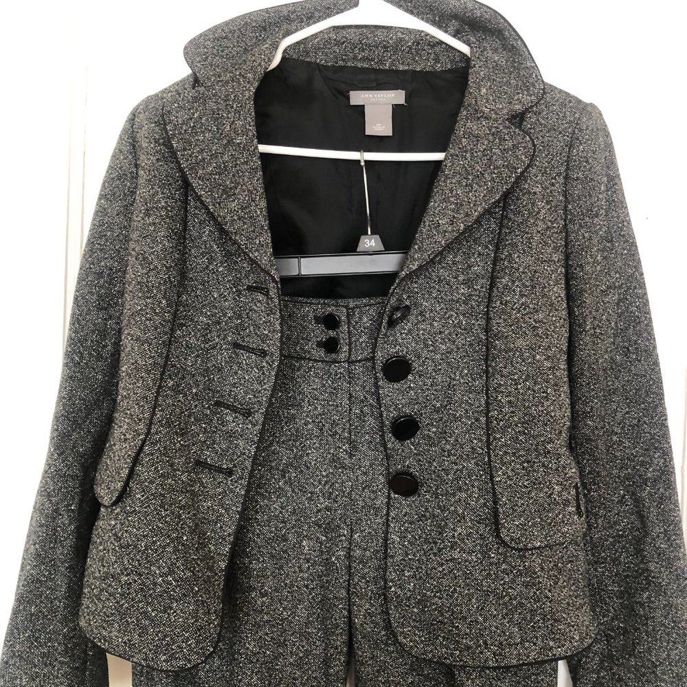 Ann Taylor 2 Piece gray jump suit